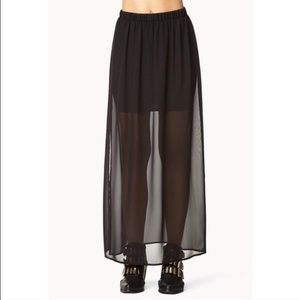 NWT express sheer maxi skirt size S